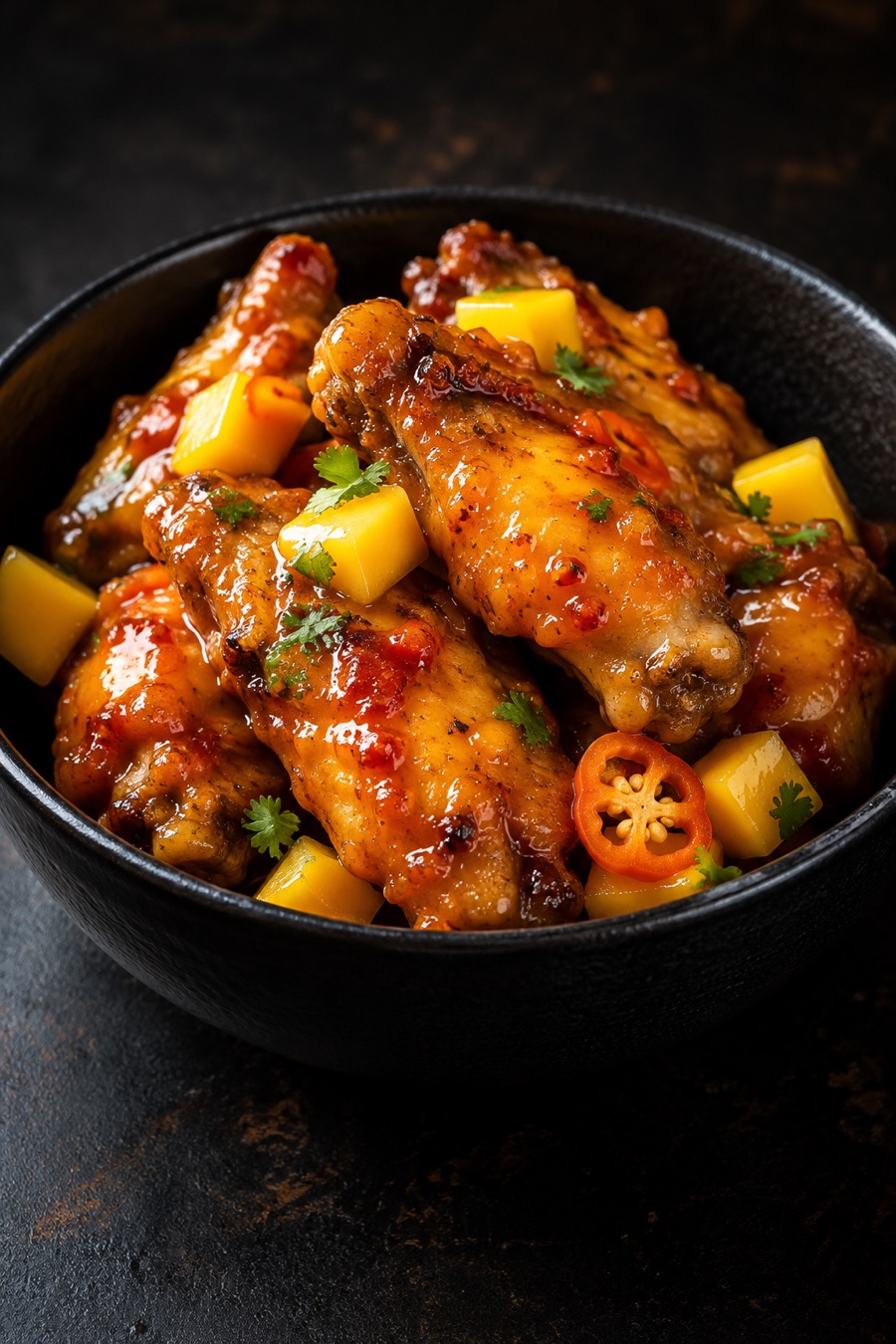 Alitas mango habanero